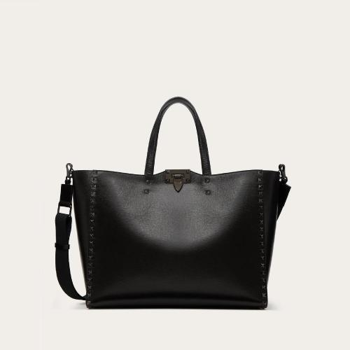  VALENTINO华伦天奴 22年秋冬 男士 手提包 Cabas Rockstud Alcove en veau graine XY2B0B41LNH