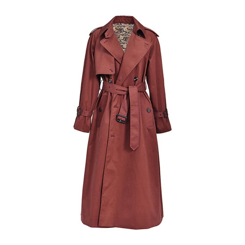 GeleiStory/GeleiStory 春季新款汤唯春晚同款文艺复古纯棉中长款风衣外套女 女装＞女士外套＞女士风衣