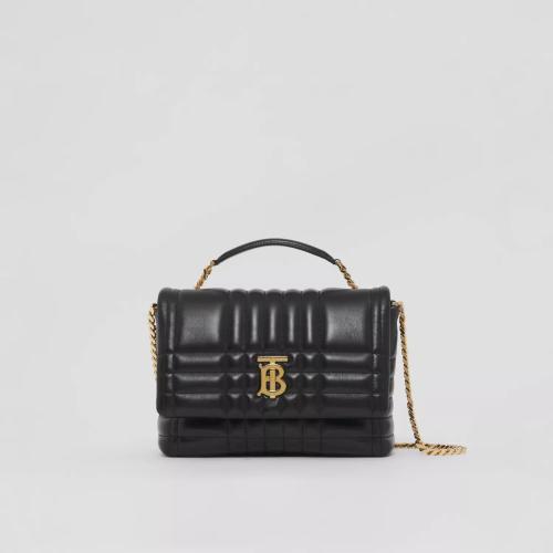  BURBERRY 22年秋冬 女士 Lola – 小号绗缝羔羊皮学院风萝纳包 80490501