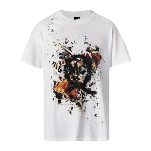 Alexander McQueen 亚历山大·麦昆 男装 服饰 白色印花棉时尚百搭男士短袖T恤