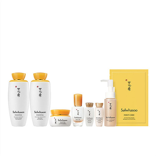 Sulwhasoo/雪花秀  弹性基本护理三件套（正装：水125ml+乳125ml+面霜45ml 中样：水15ml+乳15ml+洗面奶50ml+精华15ml+面膜1片）