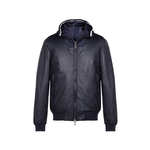 EmporioArmani/安普里奥阿玛尼 男士夹克男士羊皮革双面棉服皮衣夹克外套91B68P91P68