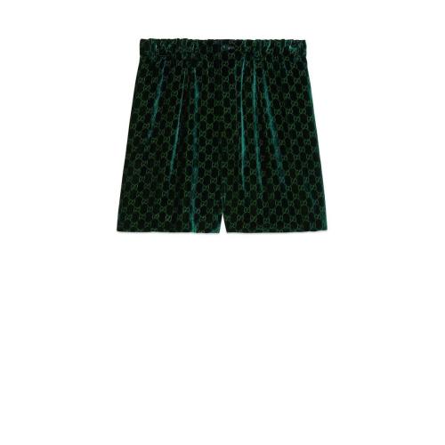  GUCCI古驰 22年秋冬 女士 GG天鹅绒短裤 677573 ZAHGE 3303