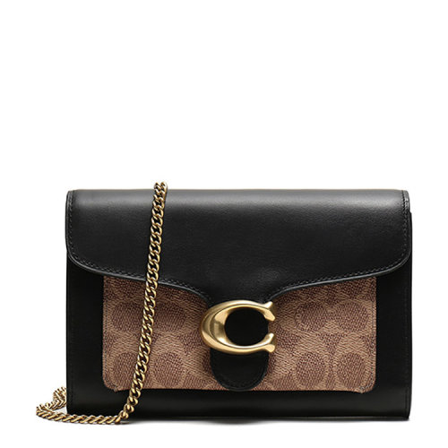 COACH/蔻驰  帆布/牛皮 拼色经典标志帆布TABBY链条包 86094