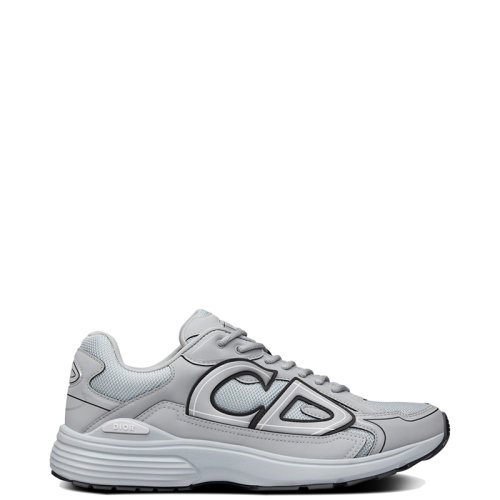 DIOR/迪奥 22年春夏新款 B23系列 男士灰色帆布CD Diamond图案高帮运动鞋帆布鞋3SN279ZRD_H868