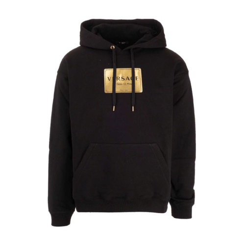 VERSACE/范思哲  男装 时尚简约 男士黑色棉质连帽卫衣 A87450A-232781-A1008