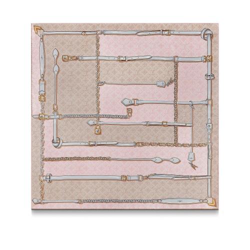  LV路易威登 22年秋冬 女士 围巾 DENIMGRAM CONFIDENTIAL 90 方巾 M78097