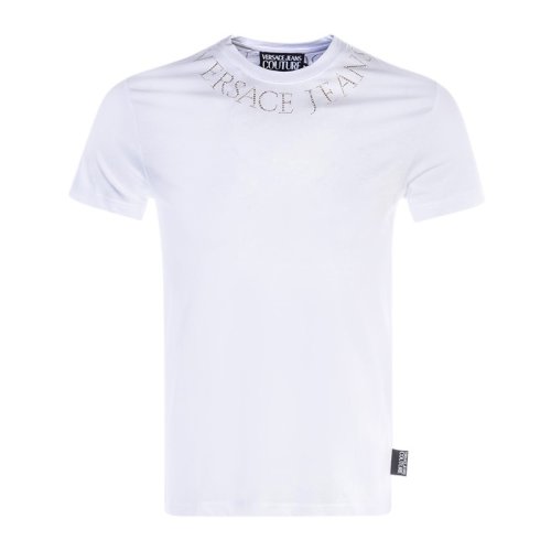  VERSACE JEANS COUTURE 男士白色棉质短袖T恤 B3GUA7KC 36598 003 PLFSX