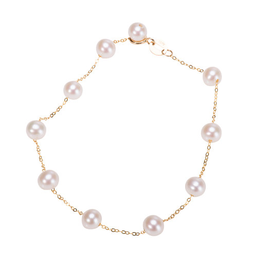 GeleiStory/GeleiStory18K金淡水珍珠手链/项链 送给美好的妳 店铺特惠