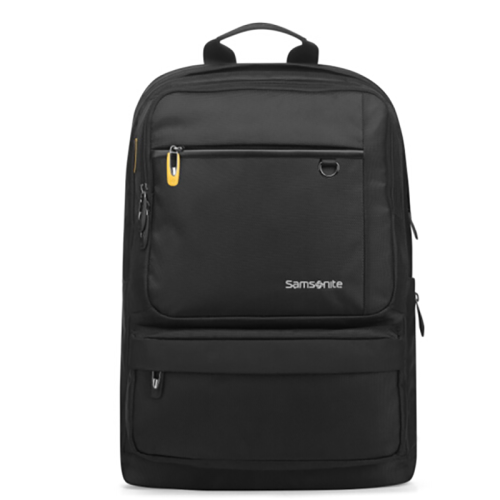 Samsonite/新秀丽 双肩包14寸商务背包笔记本包 ,情侣休闲包旅行包36B黑色  织物/配皮 SH
