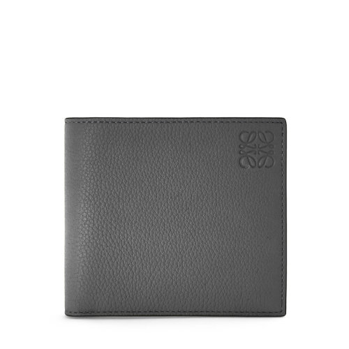 LOEWE/罗意威  男士无烟煤色粒面小牛皮方形双折钱包0010596641
