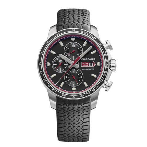 Chopard/萧邦 经典赛车系列黑色表盘橡胶表带精钢自动机械男士腕表44毫米168571-3001