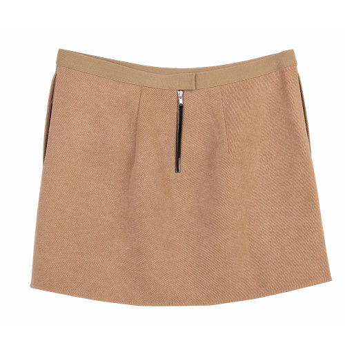 19年秋冬款nisiss/怡夕棕色纯棉短裙女士半身裙n189xs02