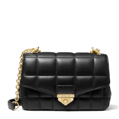 Michael Kors/迈克·科尔斯 女士纯色皮革方格纹绗缝装饰金属字母徽标按扣翻盖开合单肩包斜挎包链条包女包 30H0G1SL1T 多色可选