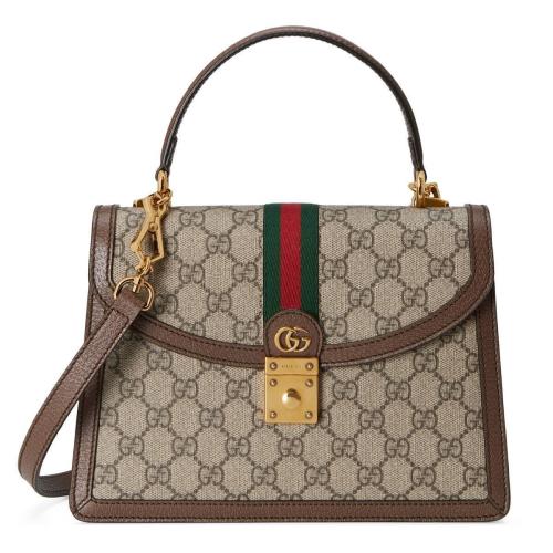  GUCCI古驰 22年秋冬 女士 Ophidia系列织带小号手提包 651055 96IWX 8745 预定商品2-6周发货