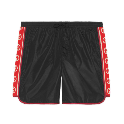 GUCCI/古驰  男士新款带条纹和徽标的游泳短裤 577800 XHABJ 1082