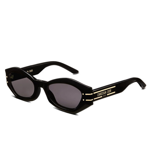 DIOR/迪奥 女士黑色醋酸纤维镜架和灰色镜片蝴蝶墨镜DSGTB1UXR_10A0