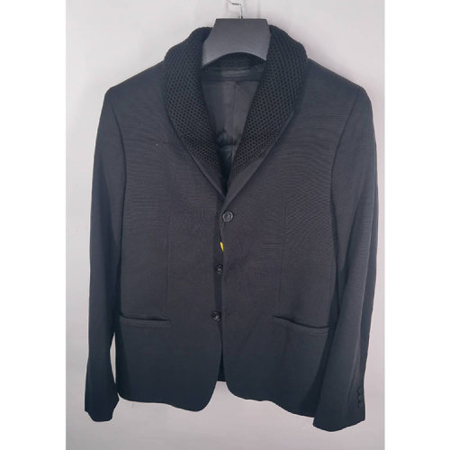 Emporio Armani/安普里奥阿玛尼 男士黑色棉质西装外套 S1G670 S1491 999 瑕疵折扣