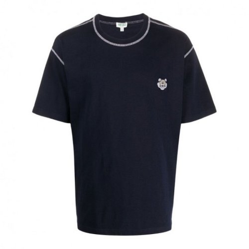  KENZO/高田贤三 男士深蓝色棉质短袖T恤 FA55TS081 4BD 77B PLFSX