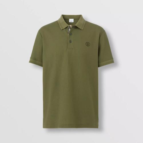  BURBERRY 22年秋冬 男士 专属标识装饰珠地网眼布棉质 Polo 衫 80552261