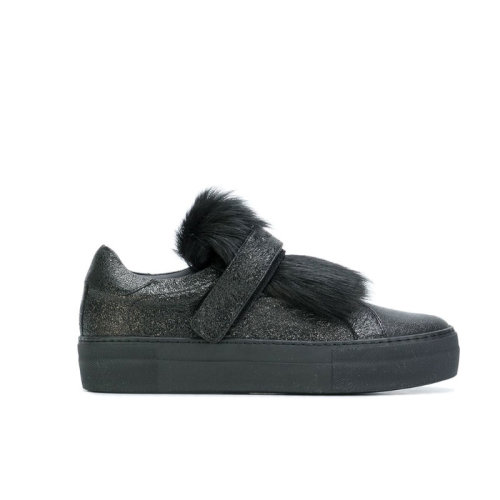 Moncler/蒙克莱 蒙口 女鞋魔术贴黑色女士休闲运动鞋 2031200019BP999