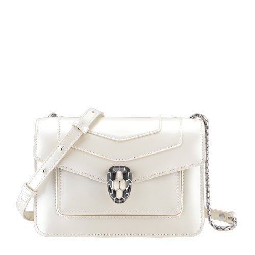 【预售3-4周】BVLGARI/宝格丽 Serpenti Forever系列 女士环绿孔雀石镶饰蛇身金属链条单肩包斜挎包 289771