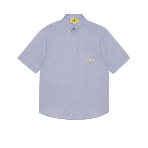  GUCCI古驰 22年秋冬 男士 adidas x Gucci联名系列牛津棉衬衫 701360 ZAJRO 4689