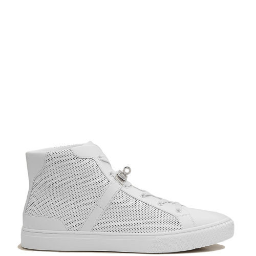 HERMES/爱马仕 22年秋冬新款 Daydream系列 男士白色穿孔牛皮革Kelly搭扣高帮运动鞋H221884ZH90410