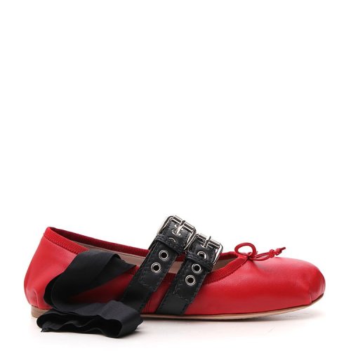 Miu Miu/缪缪  圆头 女性 红色 中跟鞋 5F466A 3KSR F0927