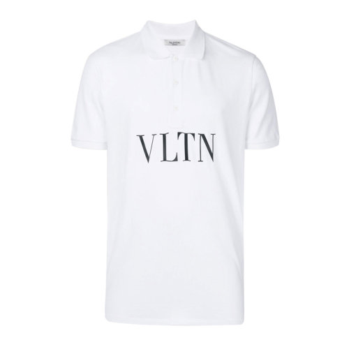 Valentino/华伦天奴 21春夏 男装 服饰 白色棉质翻领经典logo款 男士短POLO