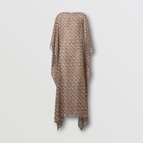  BURBERRY 22年秋冬 女士 专属标识印花丝质长衫 80601241