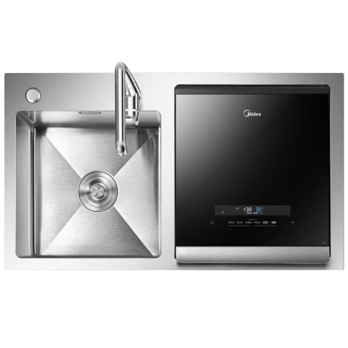 Midea/美的 水槽洗碗机家用6套超声波变频活水洗三合一手工304不锈钢双槽F3(2-6口之家)