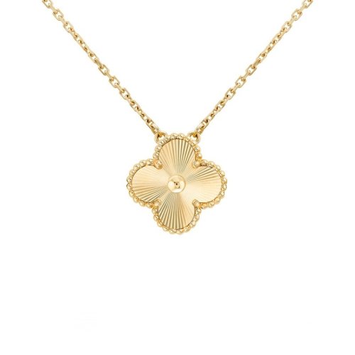 Van Cleef & Arpels/梵克雅宝 经典款Alhambra 女士复古金色四叶草项链 VCARP4KL00