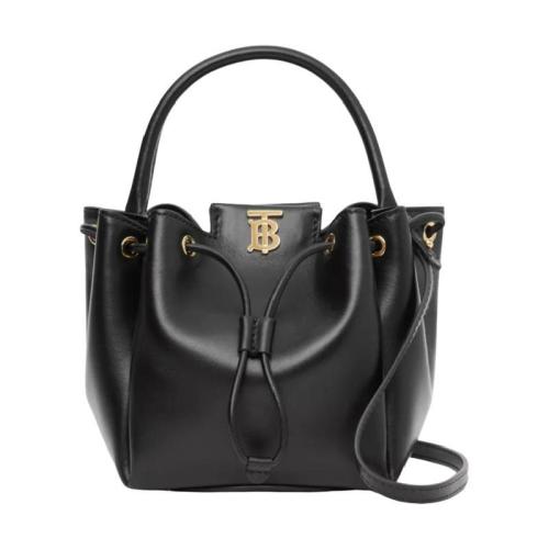  BURBERRY 22年秋冬 女士 专属标识图案皮革水桶包 80285411 预定商品1-3周发货