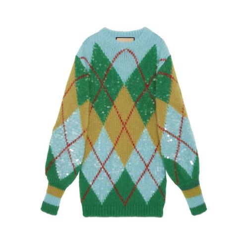  GUCCI古驰 22年秋冬 女士 马海毛亮片毛衣 717385 XKCN1 3725