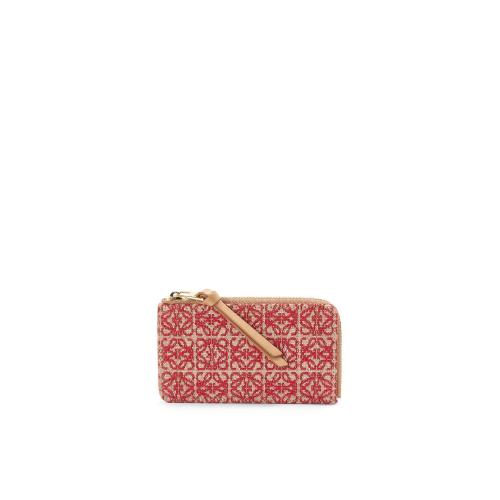  LOEWE罗意威 22年秋冬 女士 卡包 Coin cardholder in jacquard and calfskin C604Z40X02-7653
