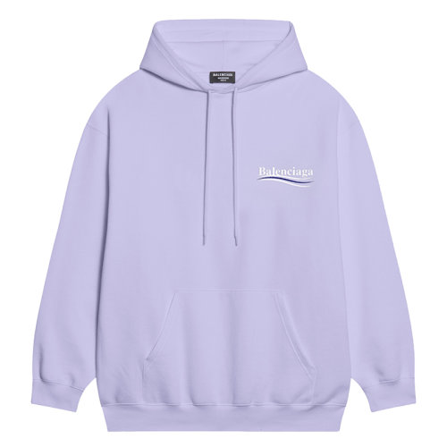 Balenciaga/巴黎世家  男士紫色抓绒中号版型连帽衫卫衣600583TKVI93072