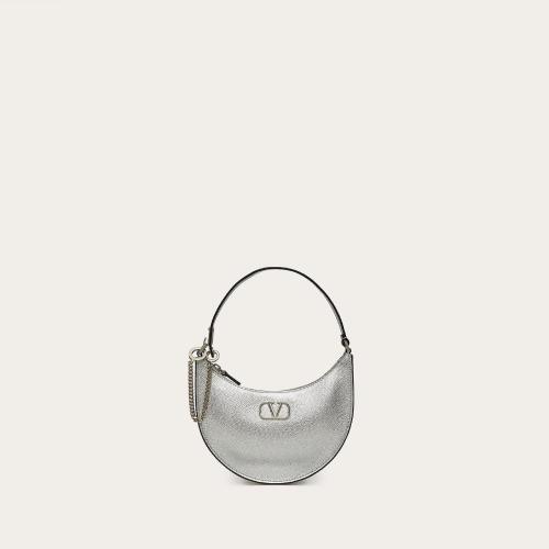  VALENTINO华伦天奴 22年秋冬 女士 钱包 MINI SAC HOBO VLogo SIGNATURE EN CUIR DE VEAU GRAI