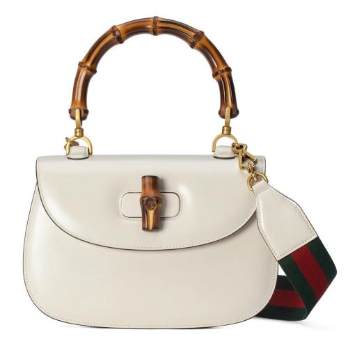  GUCCI古驰 22年秋冬 女士 Gucci Bamboo 1947 中号手提包 672206 10ODT 8454