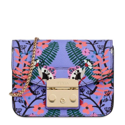 FURLA/芙拉 METROPOLIS系列 女士时尚多色水果印花图案经典MINI链条单肩包斜挎包小猪包女包 多色可选 其它