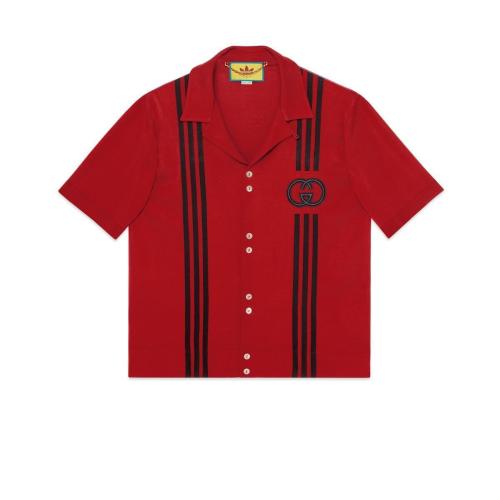  GUCCI古驰 22年秋冬 男士 adidas x Gucci联名系列衬衫 696241 XKCIH 6429