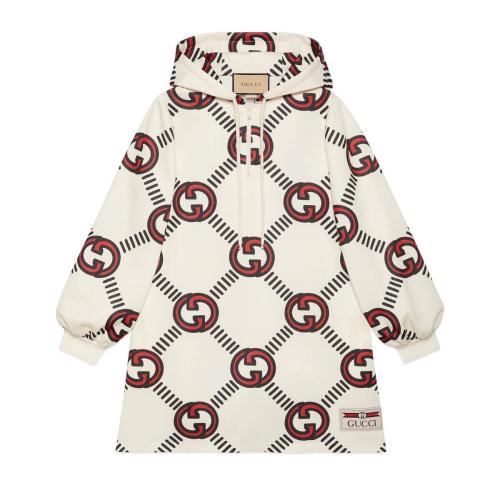  GUCCI古驰 22年秋冬 女士 互扣式双G平纹针织连衣裙 681269 XJD1H 9118