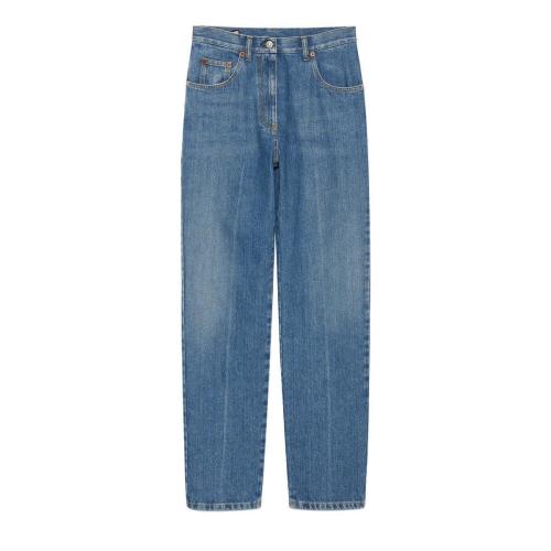  GUCCI古驰 22年秋冬 女士 马衔扣80年代版型牛仔裤 666841 XDBP5 4447 预定商品2-6周发货