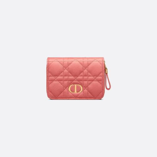  DIOR迪奥 22年秋冬 女士 钱包 Portefeuille compact zippe Dior Caro S5032UWHC_M76P