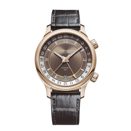  Chopard/萧邦  L.U.C系列自动机械玫瑰金男士棕色鳄鱼皮腕表42毫米161943-5001