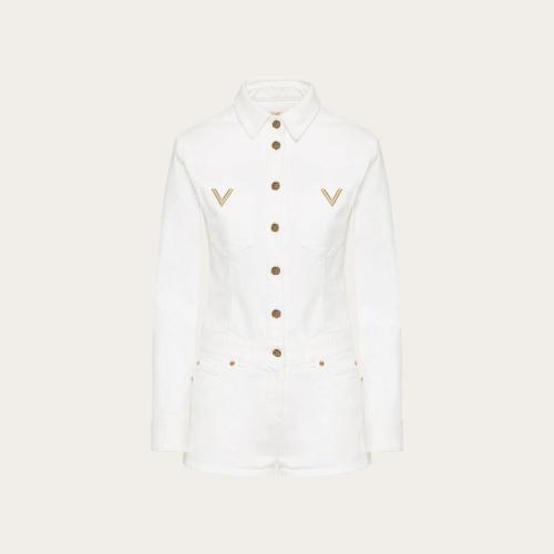  VALENTINO华伦天奴 22年秋冬 女士 连体衣 COMBISHORT EN DENIM 1B3DH00F79C001