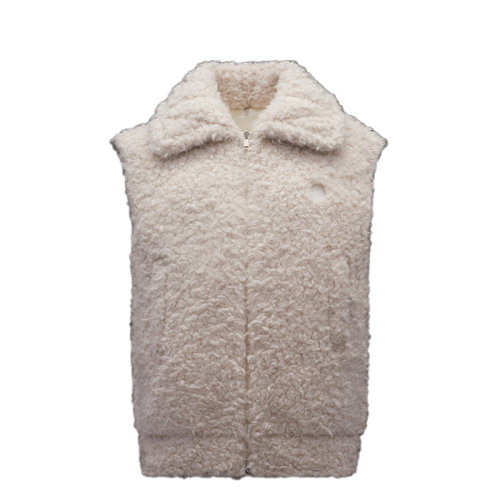 Moncler/蒙克莱 22年秋冬新款 Achard系列 女士象牙白色双面羽绒背心H20931A00023899PE034