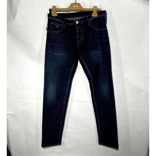 Emporio Armani/安普里奥阿玛尼 深蓝色女士长款牛仔裤