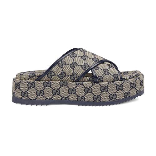  GUCCI古驰 22年秋冬 女士 女士GG防水台拖鞋 692842 H6320 4061