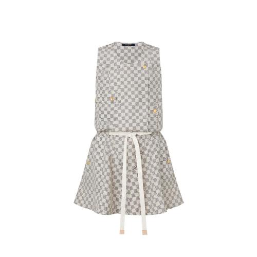  LV路易威登 22年秋冬 女士 连衣裙 BY THE POOL 腰部抽绳无袖连衣裙 1A8RE0 1A8RDZ 1A8RDY 1A8